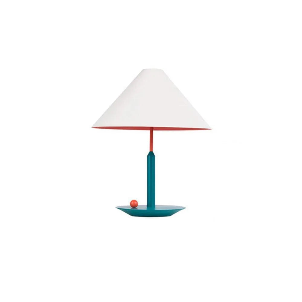 Audara-Scandinavian Simple Study Room Bedroom Children's Room Desk Light Modern Warm White Cone Hardware Desk Lamp Library Cafe Restaurant Lighting Fixture Hotel Showroom Table Lamp Cyan