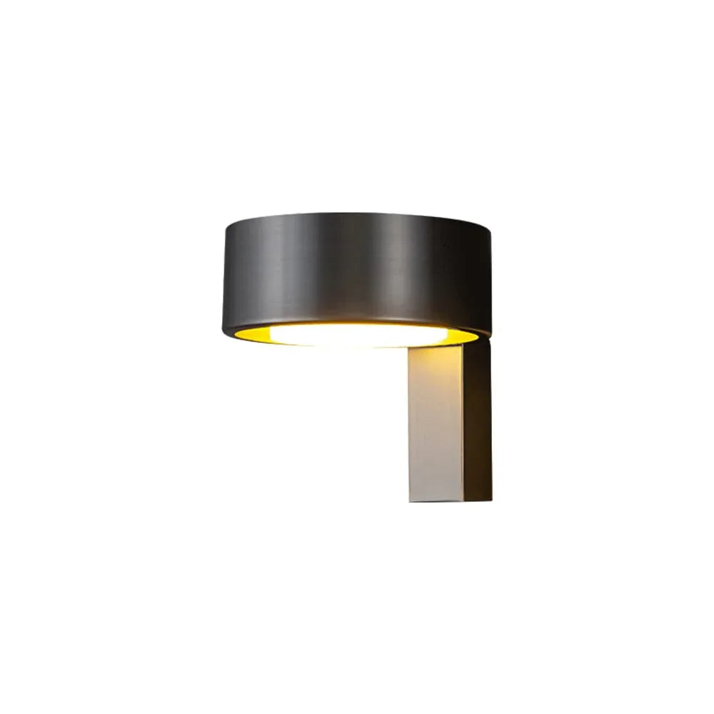 Audara-Postmodern Full Copper LED Wall Lamp Scandinavian Creative Background Wall Lights Simple Bedroom Bedside Sconces Hotel Corridor Corner Mounted Lighting Fixture Dark