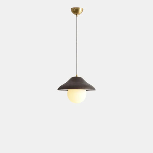 Audara-Vintage Bedroom Bedside Ash Wood Pendant Light Modern Minimalist Dining Table Glass Hanging Lamp Walnut Color Dimmable Chandeliers Living Room Sofa Background Decor Lighting Fixture