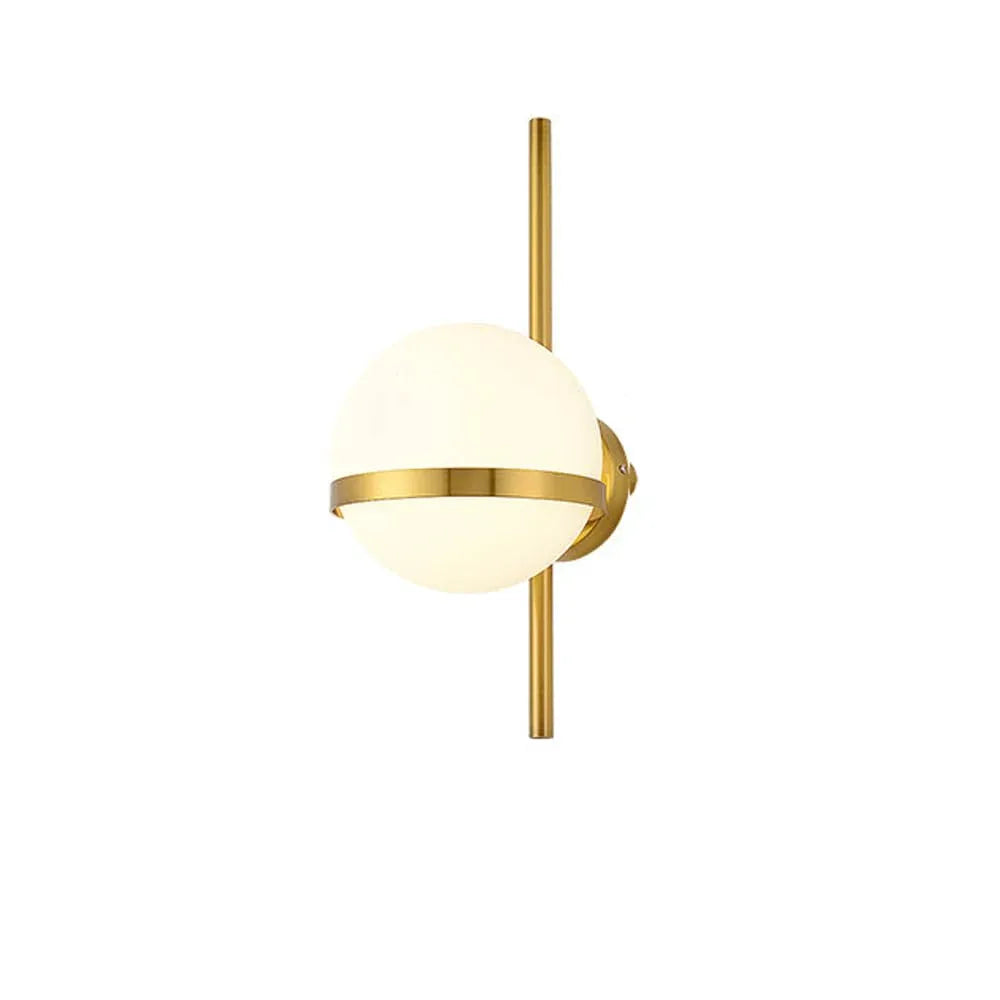 Audara-Scandinavian Simple Glass Wall Lamp Postmodern Living Room Bedroom Bedside Wall Lights Fashion Moon Creative Sconces Corridor Aisle Coffee Shop LED Mounted Lighting Fixture Gold