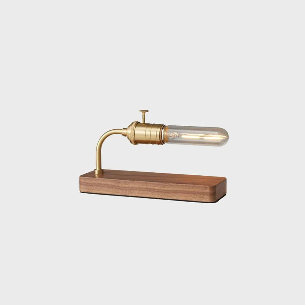 Audara-Scandinavian Simple Living Room Bedroom Desk Light Creative Classic Walnut H65 Copper Desk Lamp Restaurant Hotel Guest Room Coffee Shop Table Lamp Sample Room Club Lighting Fixture