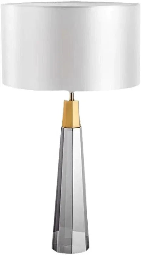 Audara-Postmodern Luxury Living Room Hotel Front Desk Light Simple White Fabric Crystal Desk Lamp Personalised Sample Room Sofa Corner Table Lamp Mall Club Decoration Lighting Fixture