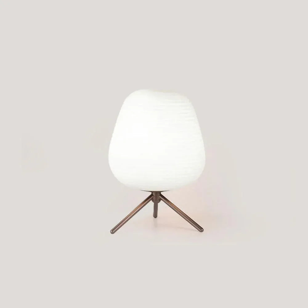 Audara-Scandinavian Simple White Glass Desk Light Creative Art Showroom Model House Desk Lamp Backdrop Living Room Bedroom Table Lamp Office Villa Mall Decoration Lighting Fixture