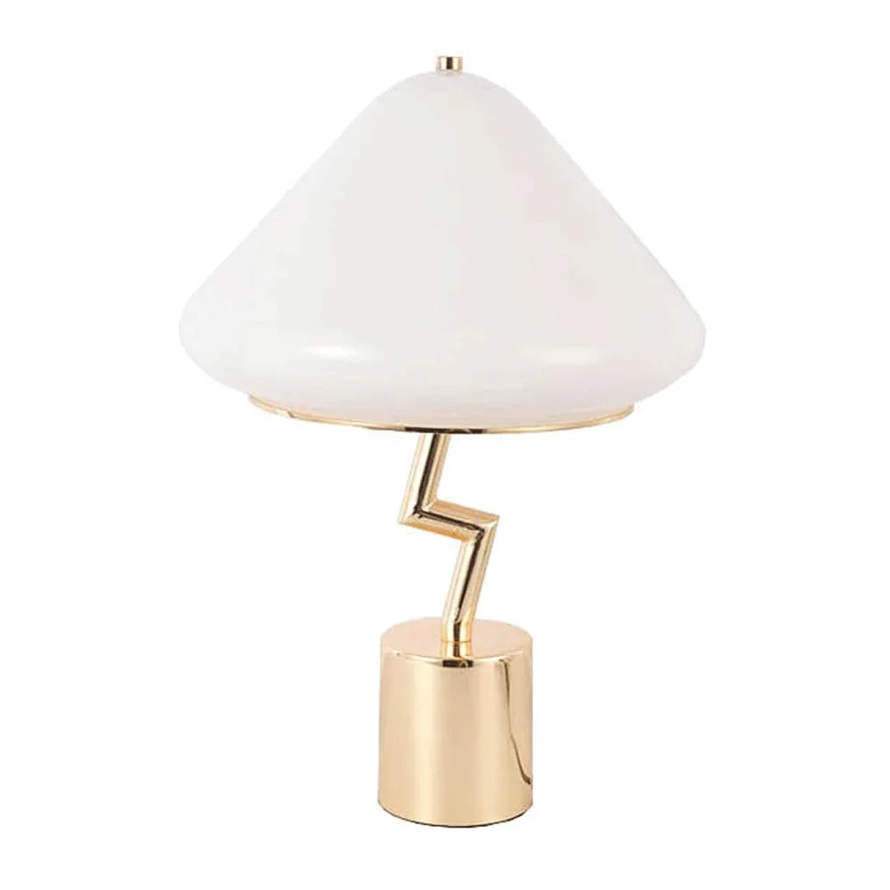 Audara-Creative Warm Mushroom Glass Desk Light French Romantic Bedroom Boys Girls Room Desk Lamp Apartment Study Room Dormitory Table Lamp Office Restaurant Bar Decoration Lighting Fixture White
