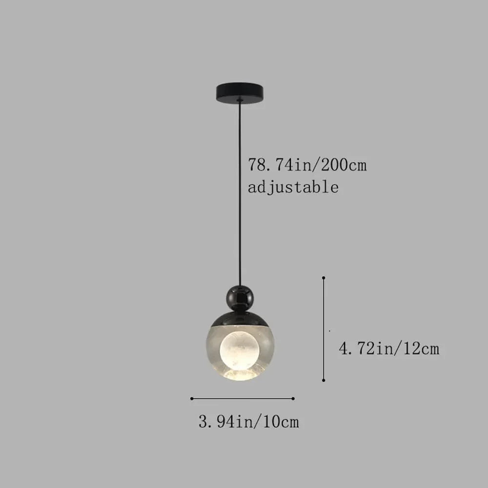Audara-4-in Crystal Pendant Light, Decorative Lighting Fixture, Bohemian Style, European Minimalist Style, Suitable for Bedrooms, Hotel Entryways, Kitchen Islands, and Other Scenarios.