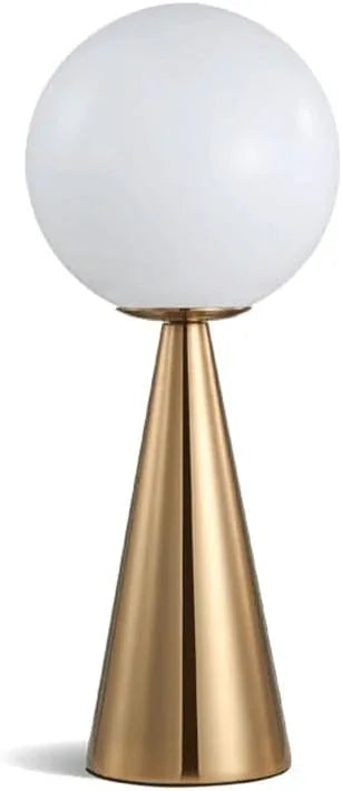 Audara-Luxury Postmodern Office Dormitory Apartment Desk Light Simple Metal White Spherical Glass Desk Lamp Fashion Living Room Bedroom Bedside Table Lamp B&B Villa Hotel Front Desk Lighting Fixture