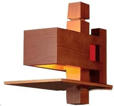 Audara-New Chinese Style Living Room Staircase Wall Lamp Villa Solid Wood Wall Lights Retro Wabi Sabi Style Headboard Sconces Japanese Style Living Room Corridor Decoration Mounted Lighting Fixture