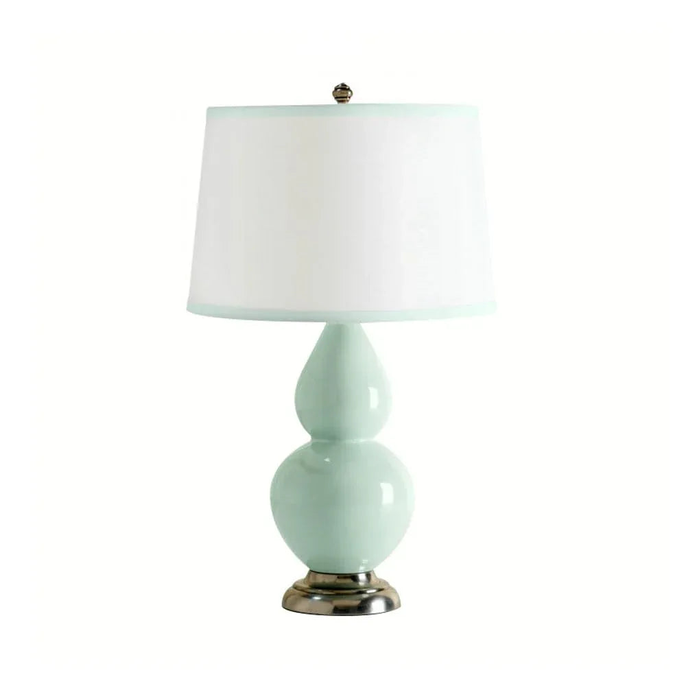 Audara-American Creative Living Room Bedroom Bedside Desk Light Light Luxury Warm Warm Cloth Gourd Glass Desk Lamp Fields Rustic Country Farmhouse B&B Table Lamp Hotel Restaurant Villa Lighting Fixture Green