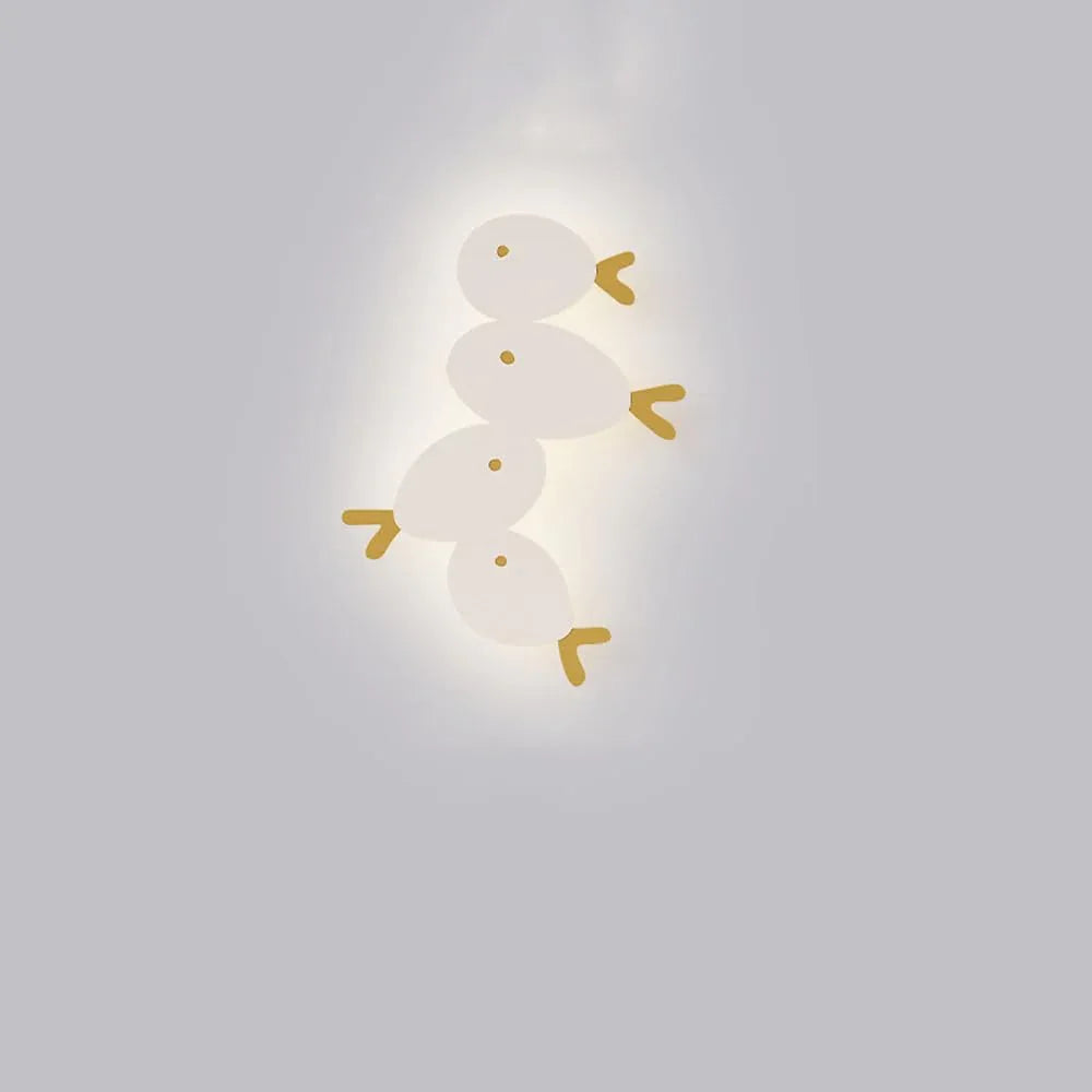 Audara-Children's Room Little Fish Art Wall Lamp Bedroom Bedside LED Wall Lights Creative Cream Wind Entryway Sconces Living Room Study Stairs Mounted Lighting Fixture S