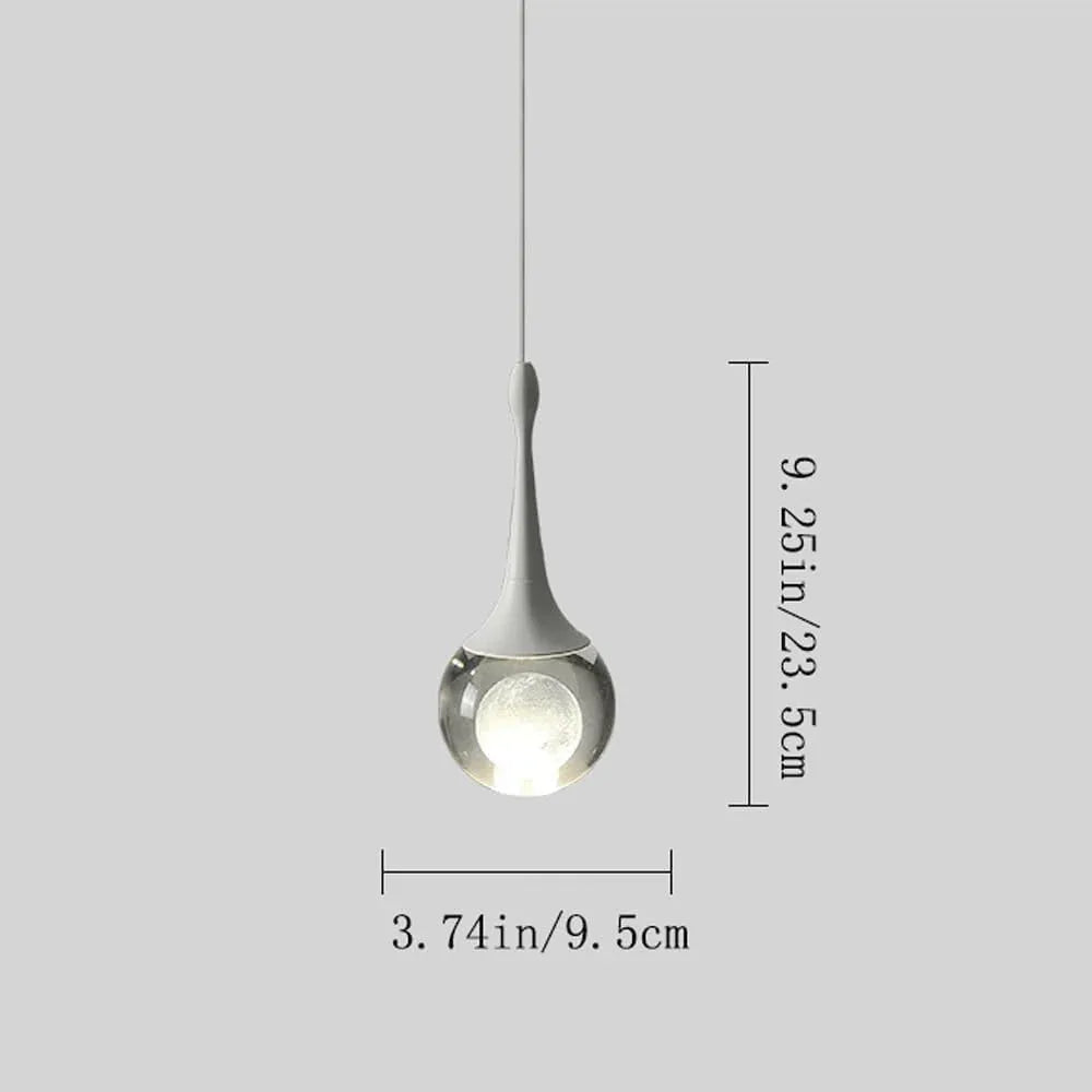 Audara-4-inch Crystal Pendant Light, A Decorative Bedside Lamp in Bohemian and European Minimalist Styles, Suitable for Bedrooms, Hotel Rooms, Entryways, Kitchen Islands, and Other Settings.