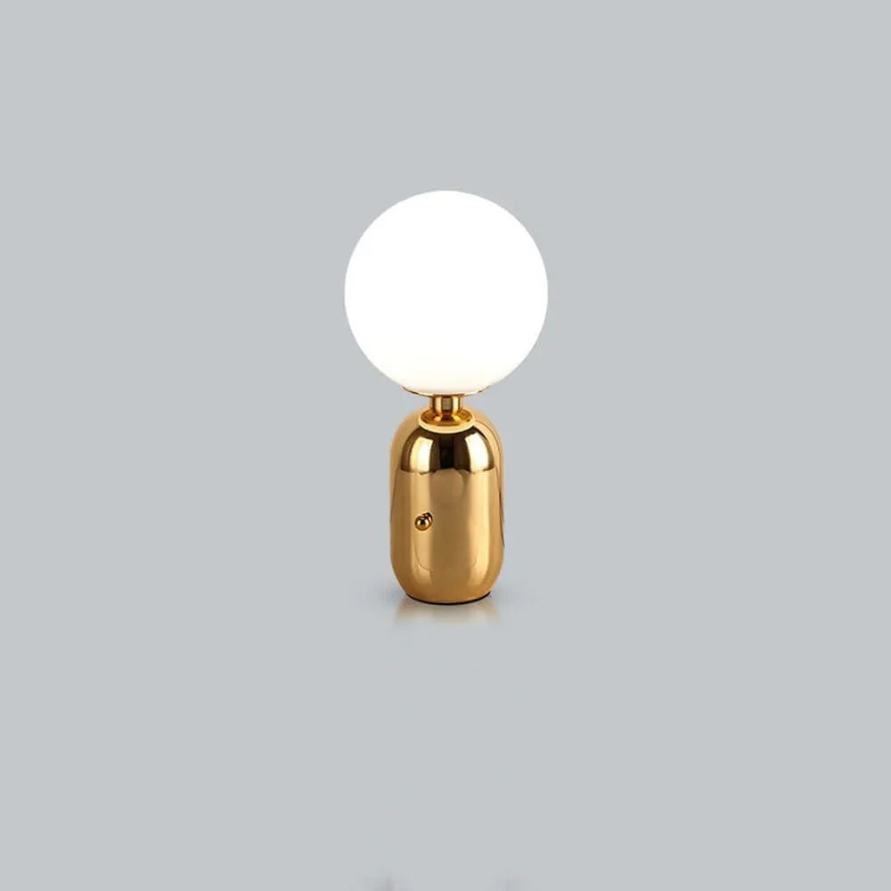 Audara-Postmodern Designer Living Room Study Couch Side Desk Light Creative Orb Glass Metal Desk Lamp Tea House Apartment Office Table Lamp Club Library Mall Decoration Lighting Fix