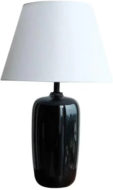 Audara-New Chinese Study Bedroom Bedside Desk Light Office Living Room Wall Cabinet Desk Lamp Villa Farmhouse Club B&B Decoration Table Lamp Luxury Modern Fabric Black Ceramic Lighting Fixture
