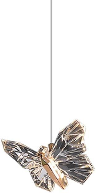 Audara-Crystal Pendant Light, 8-inch, Butterfly-Shaped, Bohemian Minimalist Style, Versatile Lighting Fixture Suitable for Living Rooms, Cafes, Dining Rooms, Kitchen Islands, and Entryways.