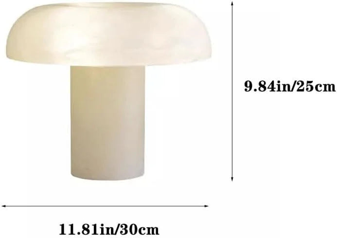 Audara-New Chinese Creative Bedroom Study Sofa Beside Desk Light White Simple H9.8” Marble Desk Lamp Office Library Living Room Decorative Table Lamp Dining Room Coffee Shop Lighting Fixture