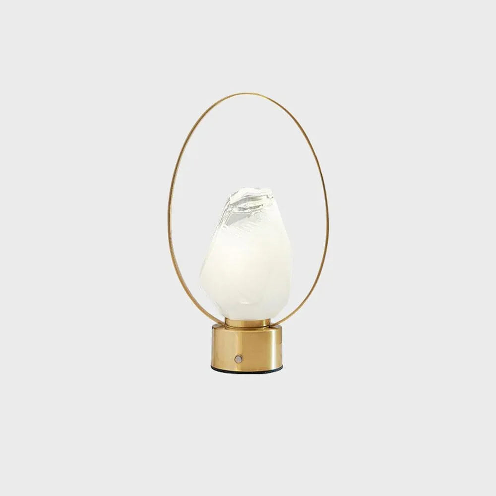 Audara-Postmodern Light Luxury Bedroom Bedside Desk Light Creative Personalized Portable Long Life H65 Copper Glass Desk Lamp Apartment Library Dormitory Table Lamp Camping Study Lighting Fixture
