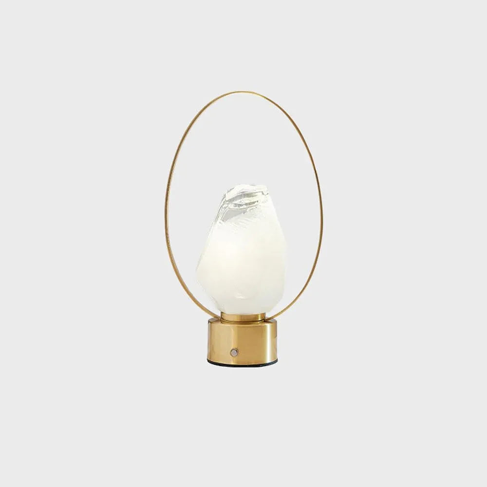 Audara-Postmodern Light Luxury Bedroom Bedside Desk Light Creative Personalized Portable Long Life H65 Copper Glass Desk Lamp Apartment Library Dormitory Table Lamp Camping Study Lighting Fixture Gold
