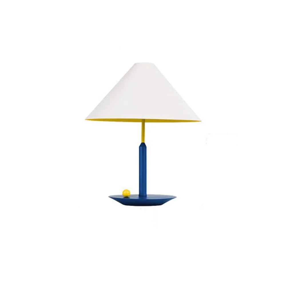 Audara-Scandinavian Simple Study Room Bedroom Children's Room Desk Light Modern Warm White Cone Hardware Desk Lamp Library Cafe Restaurant Lighting Fixture Hotel Showroom Table Lamp Blue