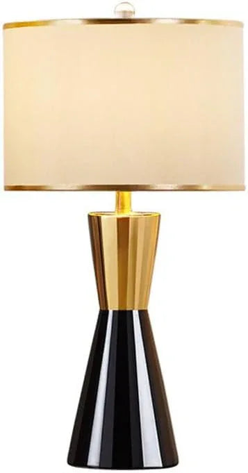 Audara-American Light Luxury Bedroom Bedside Living Room Desk Light Simple Modern Fabric Ceramic Desk Lamp B&B Farmhouse Villa Restaurant Table Lamp Hotel Coffee Shop Mall Lighting Fixture