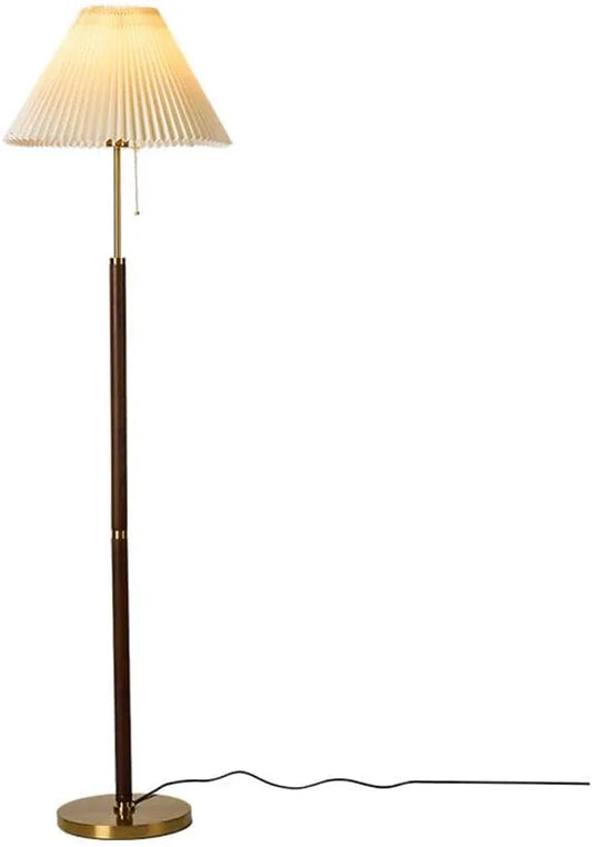 Audara-Vintage Creative Zipper Open Light Living Room Sofa Side Floor Lamp H59” Handmade Fabric Metal Standing Lamp E26 Three Tone Light Study Bedroom Torchiere Rustic Lighting Fixture
