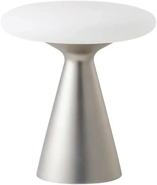 Audara-Retro Study Office Desk Light Creative Light Luxury Mushroom Shape Touch Dimming Rechargeable LED Stainless Steel Desk Lamp Portable Camping Ambience Table Lamp Bedroom Bedside Lighting Fixture