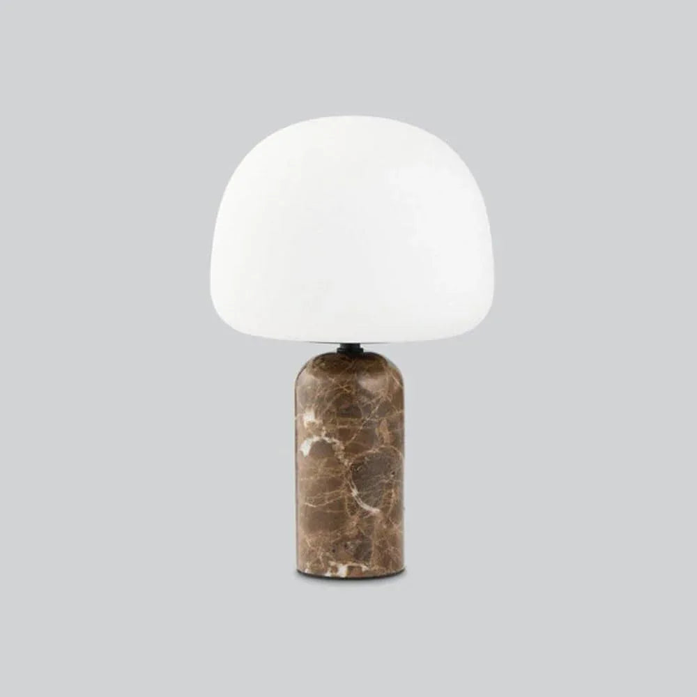Audara-Natural Marble Desk Light Warm White Shade Bedroom Bedside Desk Lamp H13” Dormitory Office Restaurant Decoration Table Lamp Hotel Room Bar Lighting Fixture