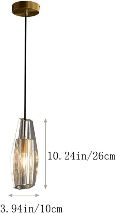 Audara-Small-Sized Crystal Pendant Light, A Modern Minimalist Bohemian Style Decorative Lamp Suitable for Various Spaces Such As Bedrooms, Hotel Entryways, and Cafes