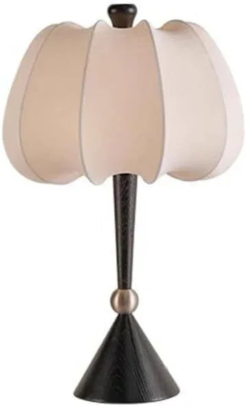 Audara-American Vintage Bedroom Bedside Desk Light Chinese Classic Fabric Ash Wood Desk Lamp Office Living Room Apartment Table Lamp Club Villa Dining Room Decoration Lighting Fixture