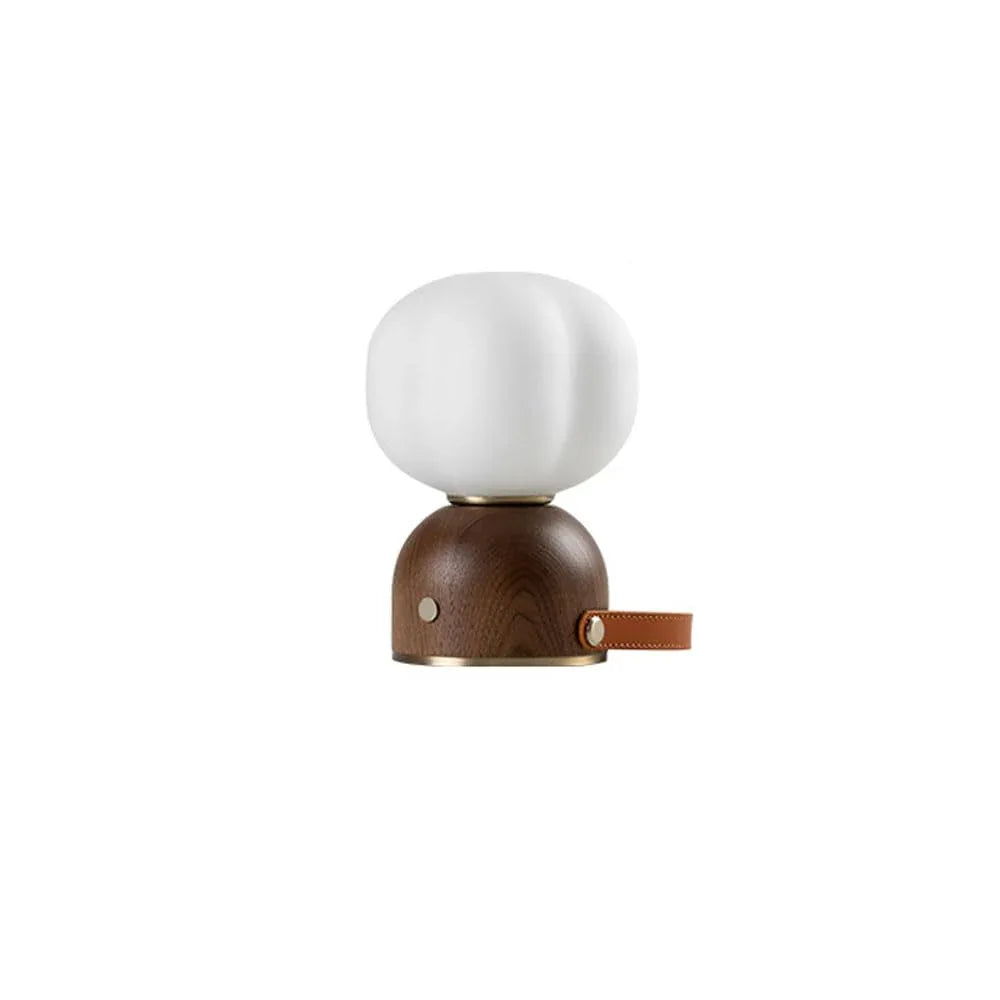 Audara-Creative Portable Hanging Camping Timber Desk Light Cute Warm Bedroom Bedside Study Desk Lamp Office Restaurant Coffee Shop Table Lamp Dormitory Dessert Shop Lighting Fixture Walnut