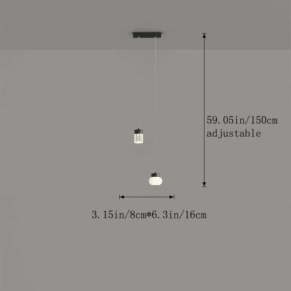 Audara-Small Double-Headed Pendant Light, Decorative Lamp, Bohemian Style, European Minimalist Style, Suitable for Bedrooms, Hotels, Entryways, Kitchen Islands, and Other Scenarios.