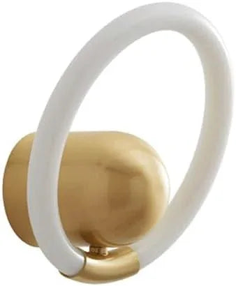 Audara-Creative Geometric Brass Wall Lamp Omni-Directional 360° Acrylic Wall Lights Living Room Bedroom Aisle Sconces Scandinavian Simple Art Mounted Lighting Fixture