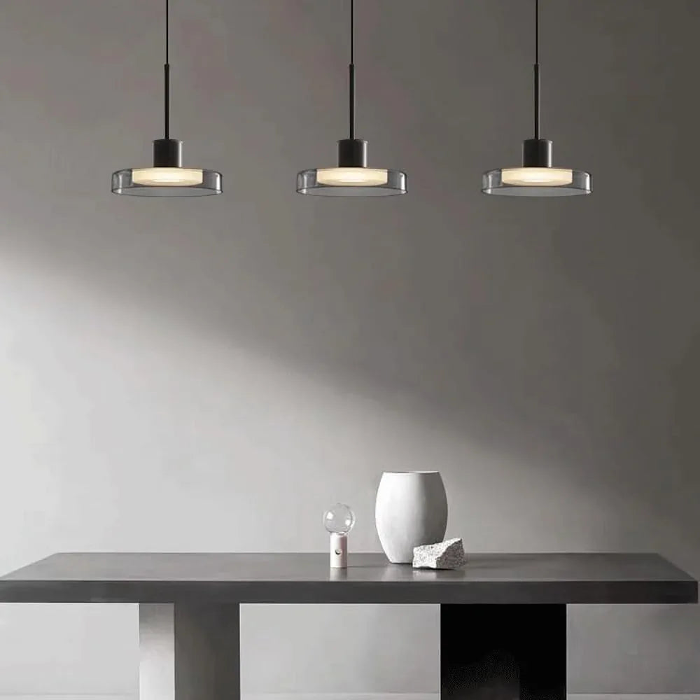 Audara-Minimalist 9-inch Glass Pendant Lights, Suitable for Various Scenarios Including Bedrooms, Bedside Tables, Hotel Entryways, Kitchen Islands, Etc. Modern Bohemian Style.