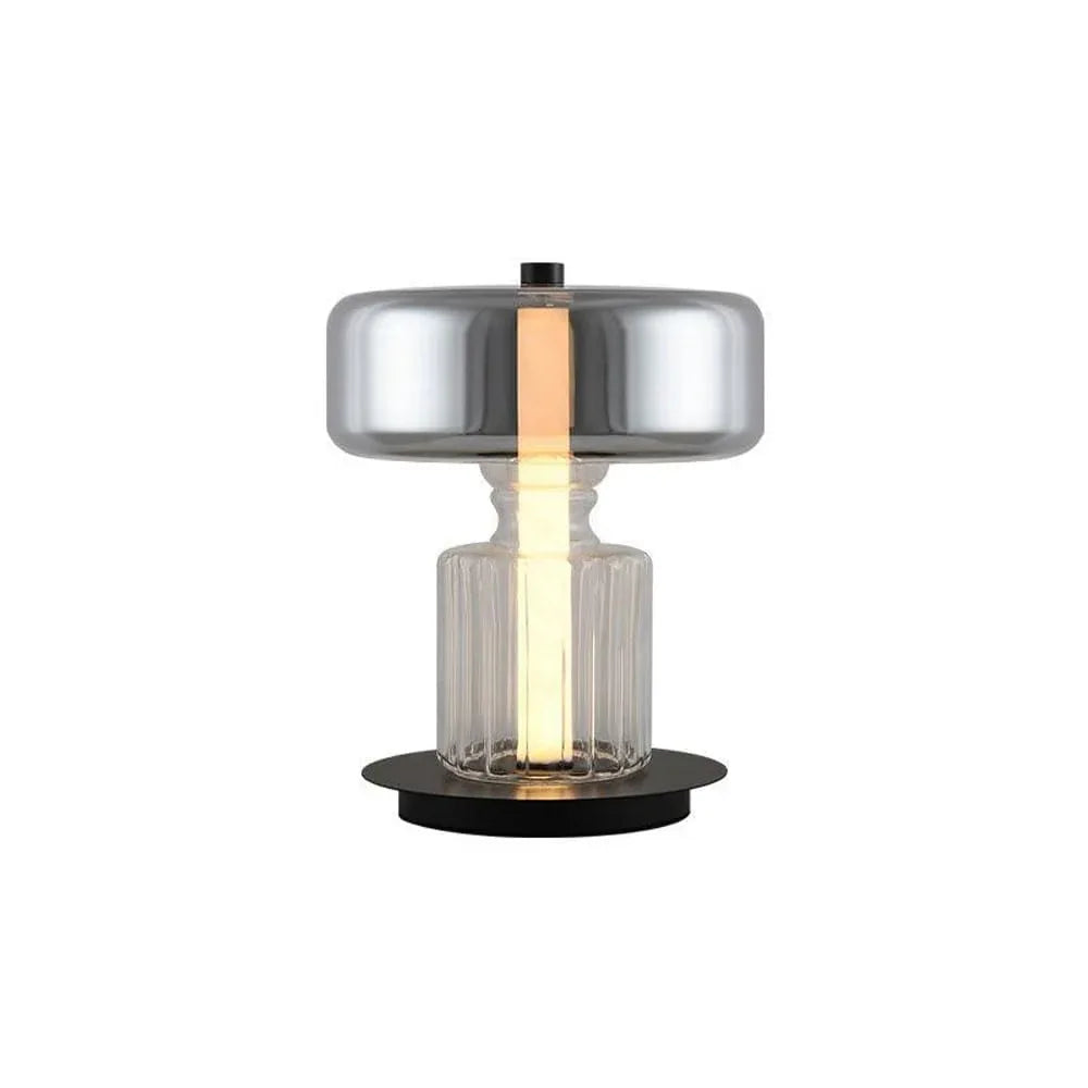 Audara-Nordic Modern Living Room Next to Sofa Desk Light Simple Luxury Metal Glass Desk Lamp Farmhouse Cafe Hotel Lighting Fixture Bedroom Bedside Study Reading Writing Table Lamp H13.78in 35cm