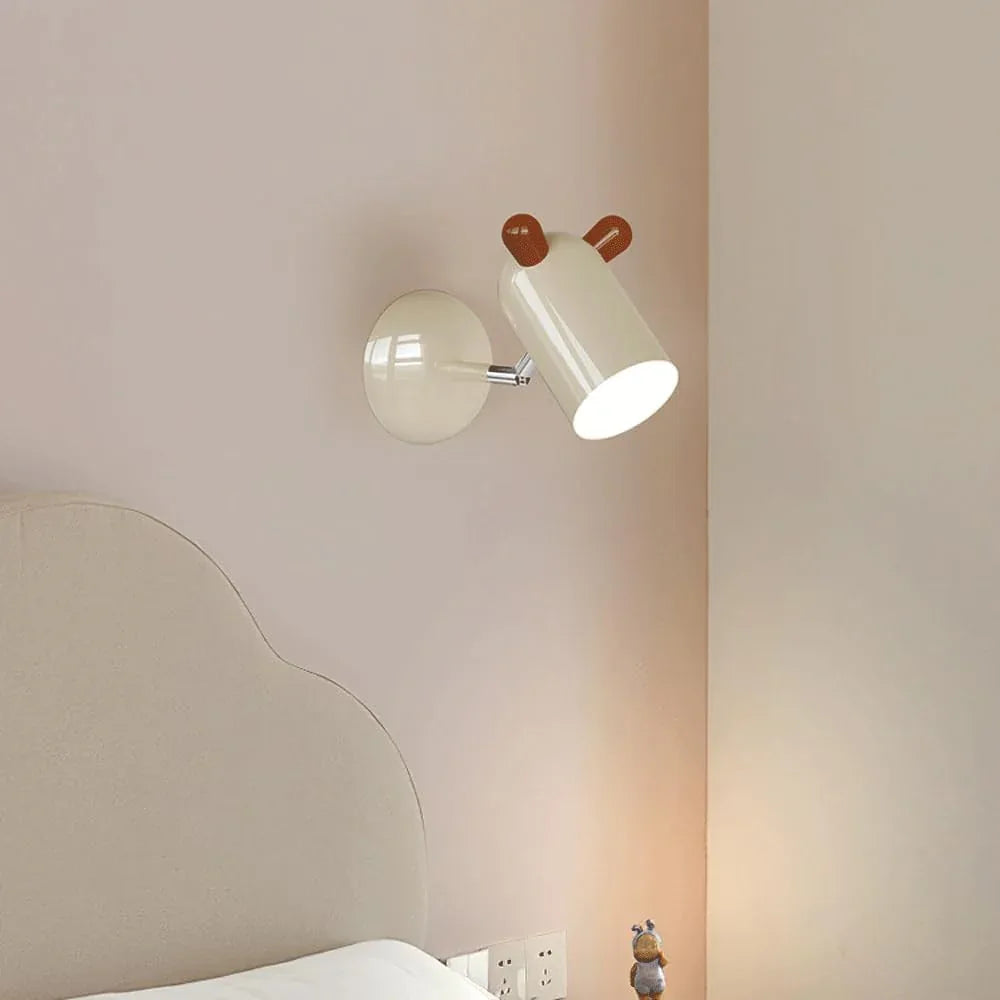 Audara-Children's Room Art Wall Lamp Creative Eye Protection Bedside Wall Lights Cartoon Study Reading Sconces French Cream Wind Decoration Mounted Lighting Fixture