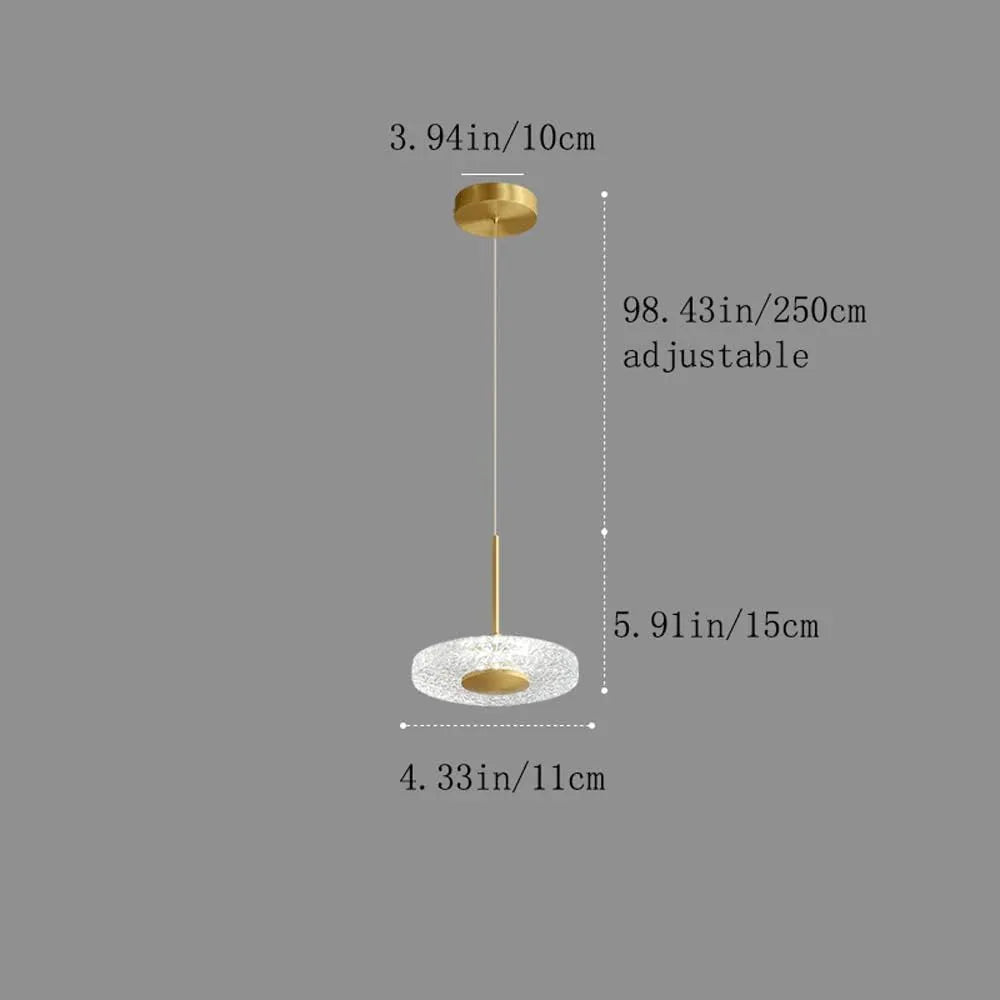 Audara-4-in Crystal Pendant Light, Decorative Lighting Fixture, Bohemian Style, European Minimalist Style, Suitable for Bedrooms, Hotel Entryways, Kitchen Islands, and Other Scenarios.