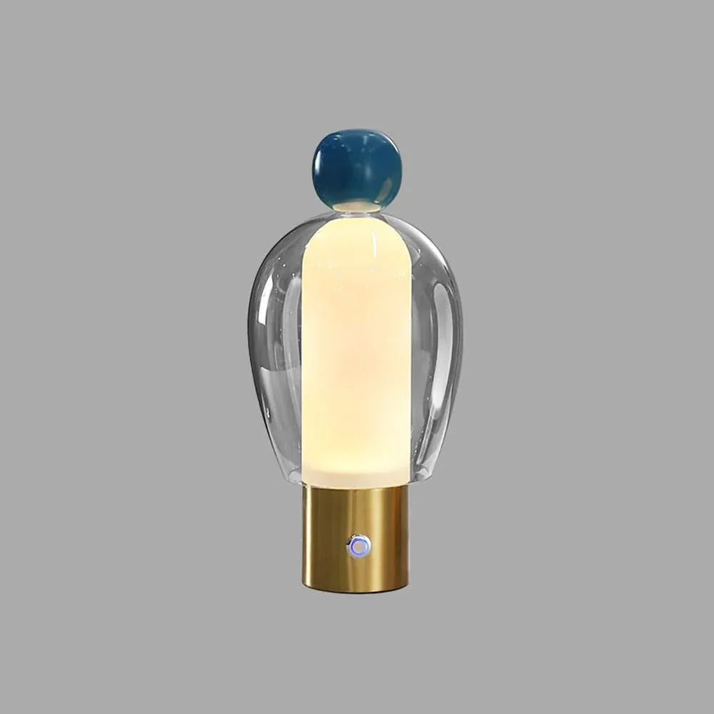Audara-Creative Designer Model Office Living Room Study Desk Light Modern Luxury Glass Desk Lamp Bedroom Bedside Apartment Villa Table Lamp Cafe Mall Children's Room Lighting Fixture Smoke Gray