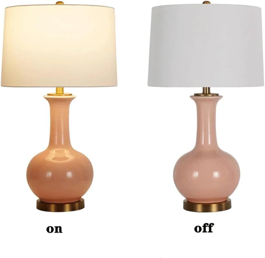 Audara-Elegant Warm Cloth Pink Ceramic Desk Light New Chinese Elegant Hotel Guest Room B&B Desk Lamp Farmhouse Coffee Shop Living Room Study Room Table Lamp Restaurant Club Lighting Fixture