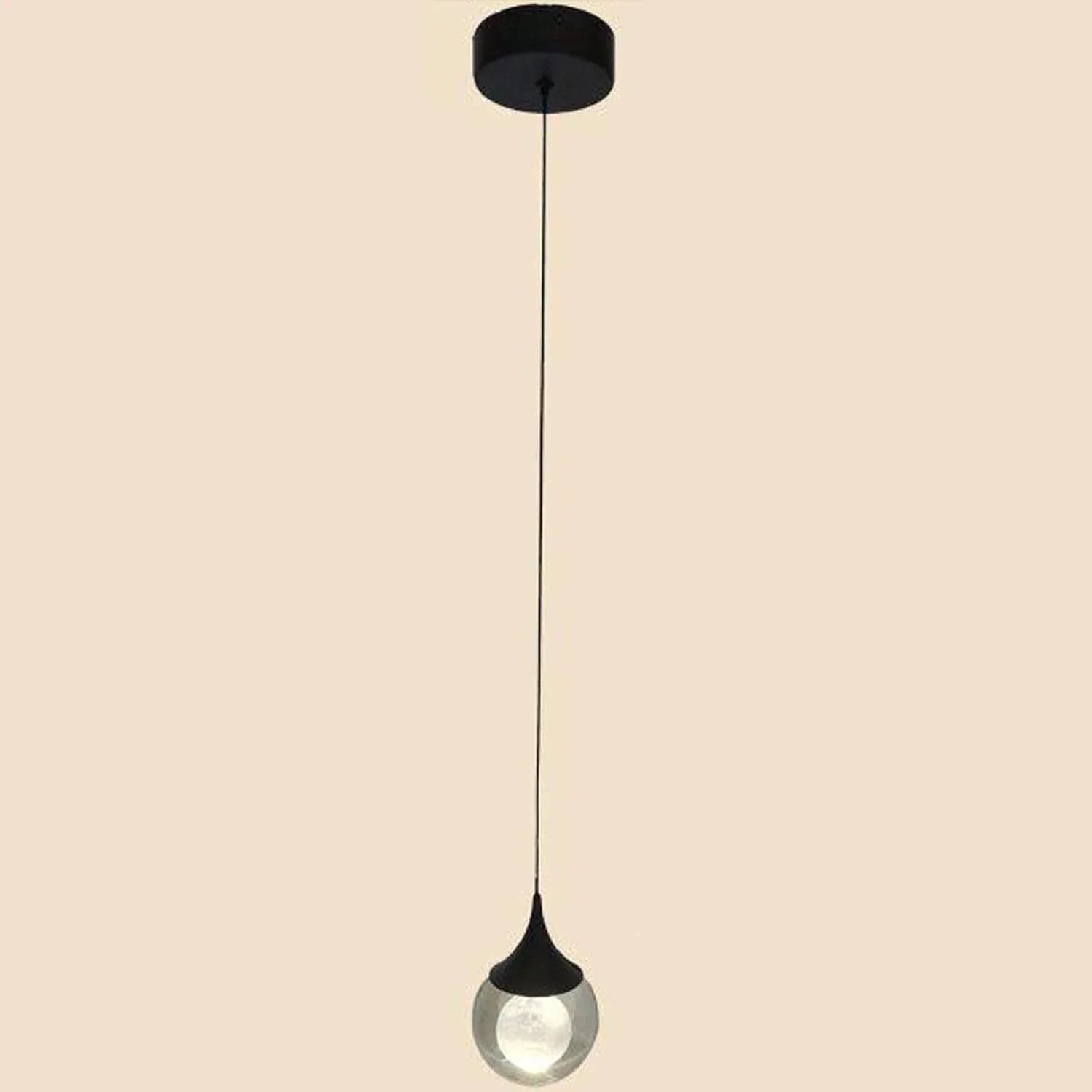 Audara-Crystal Pendant Light, 4-inch, Decorative Bedroom Chandelier with A Modern, Understated Luxury Style. Suitable for Various Spaces Including Hotels, Kitchen Islands, Entryways, and Cafes