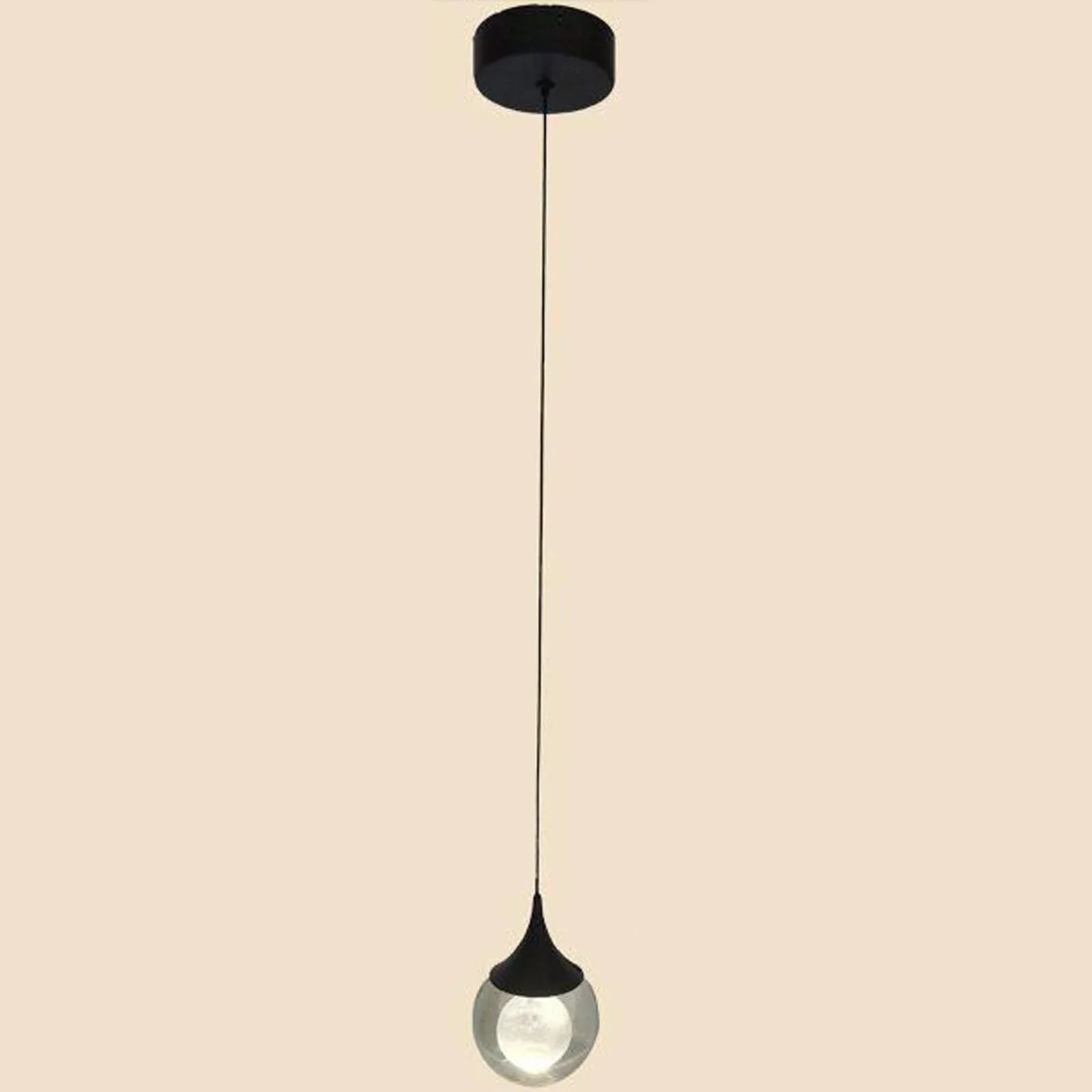 Audara-Crystal Pendant Light, 4-inch, Decorative Bedroom Chandelier with A Modern, Understated Luxury Style. Suitable for Various Spaces Including Hotels, Kitchen Islands, Entryways, and Cafes A
