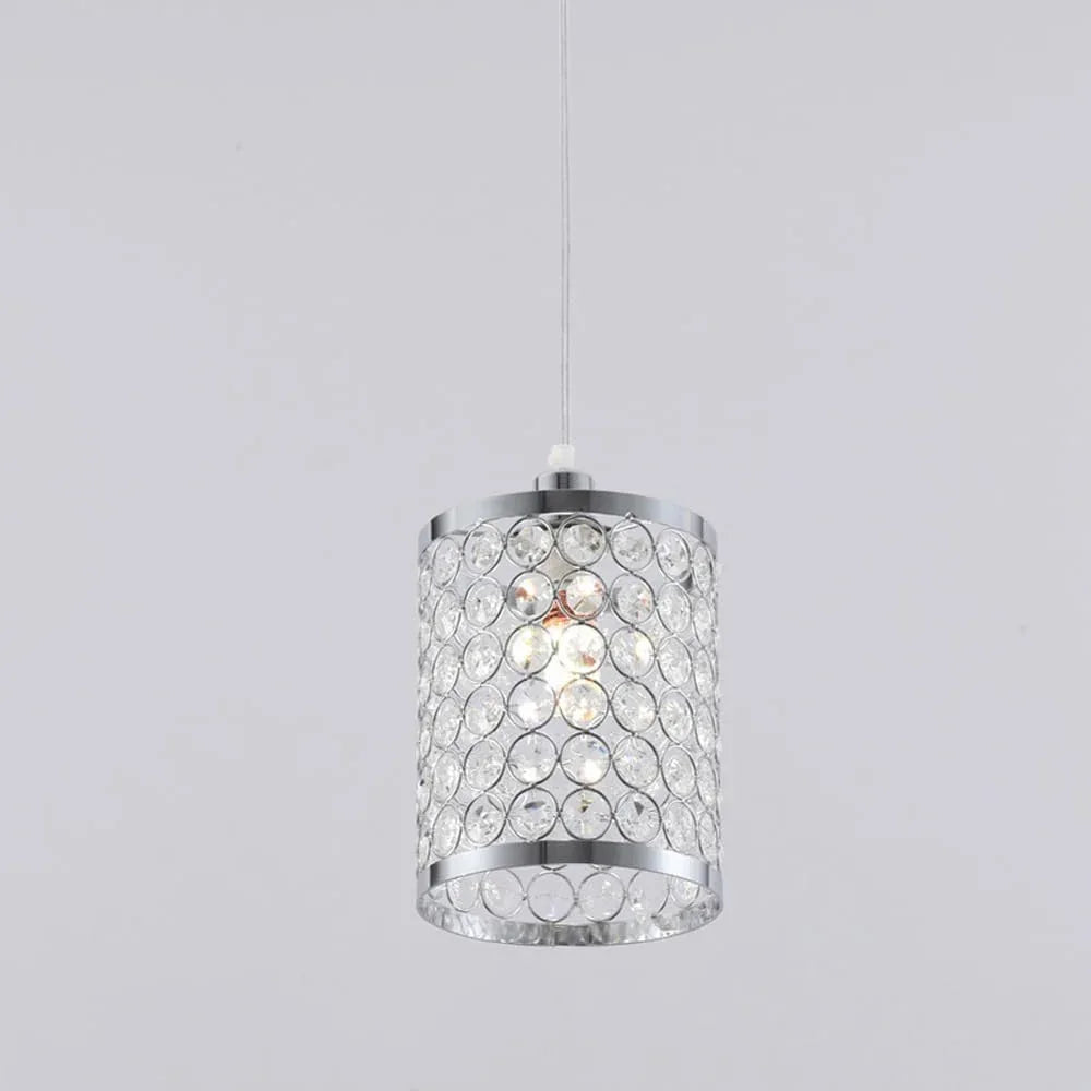 Audara-Diamond Crystal Pendant Light, Small Hanging Decorative Light Fixture, Modern Minimalist Style, Bohemian Style, Suitable for Bedrooms, Hotel Rooms, Kitchen Islands, Entryways, Etc