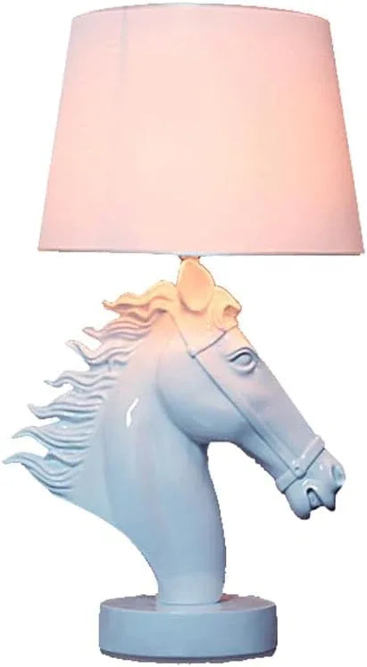 Audara-Scandinavian Creative Stallion Restaurant Cafe Desk Light Fashion Individuality Resin Fabric Desk Lamp Office Hotel Front Desk Table Lamp B&B Villa Club Lighting Fixture