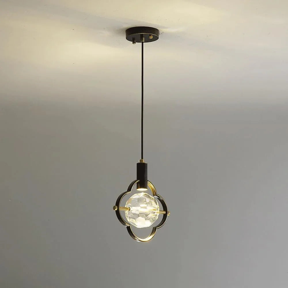 Audara-Crystal Pendant Light, 9-inch Style, Modern and Luxurious Design, Suitable for Various Locations Such As Hotels, Restaurants, and Kitchen Islands. Also Suitable for Bedrooms.