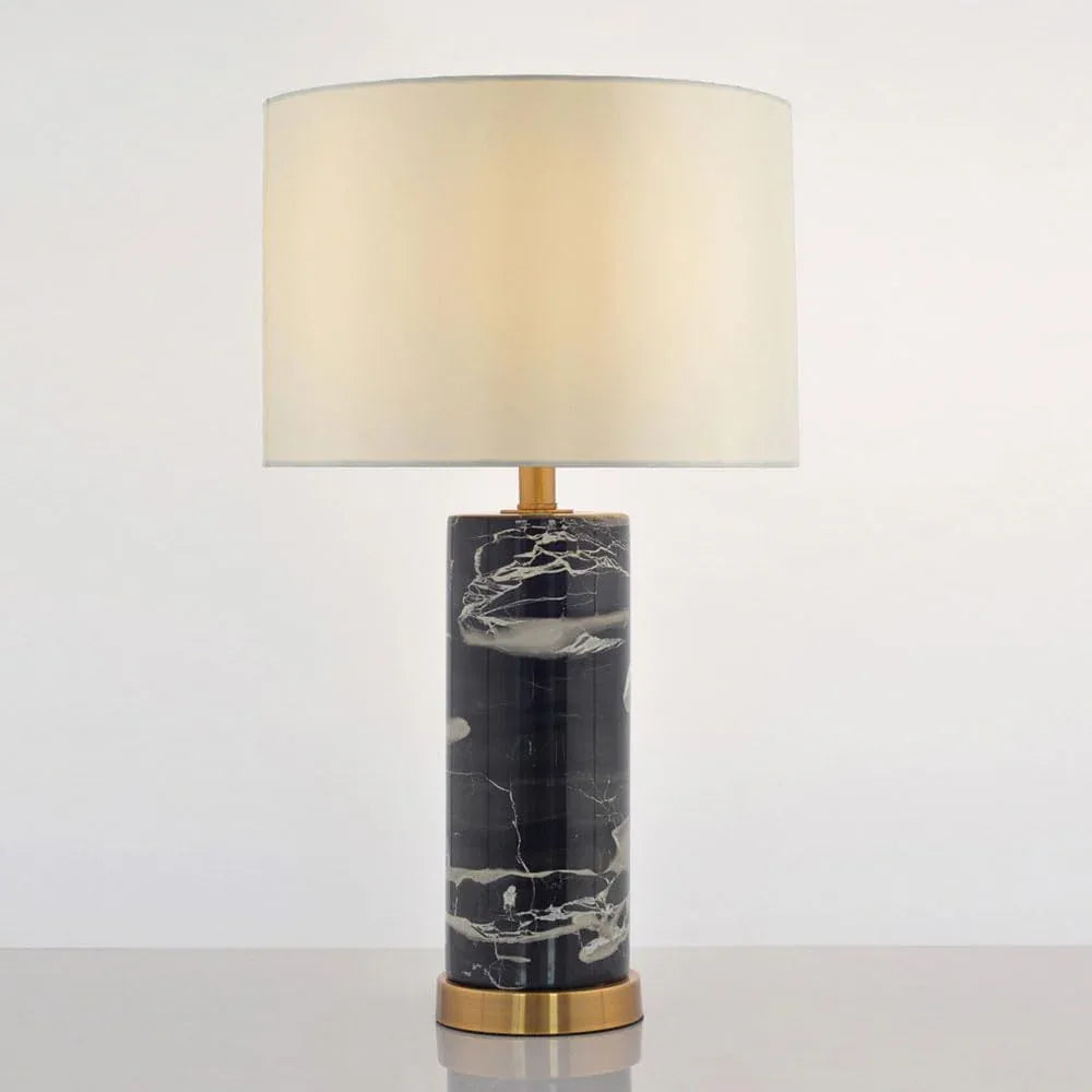 Audara-Scandinavian Luxury Living Room Bedroom Bedside Desk Light Simple High-end Fabric Marble Desk Lamp Study Office Hotel Front Desk Table Lamp Coffee Shop Restaurant Club Decoration Lighting Fixture