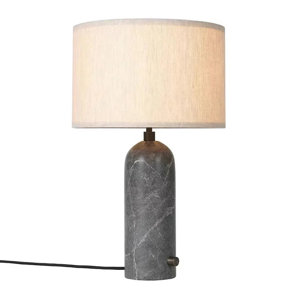 Audara-Simple Fashion Sample Room Showroom Desk Light High-end Handmade Fabric Marble Desk Lamp Coffee Shop Hotel Front Desk Restaurant Lighting Fixture Bedroom Study Room Living Room Table Lamp Gray