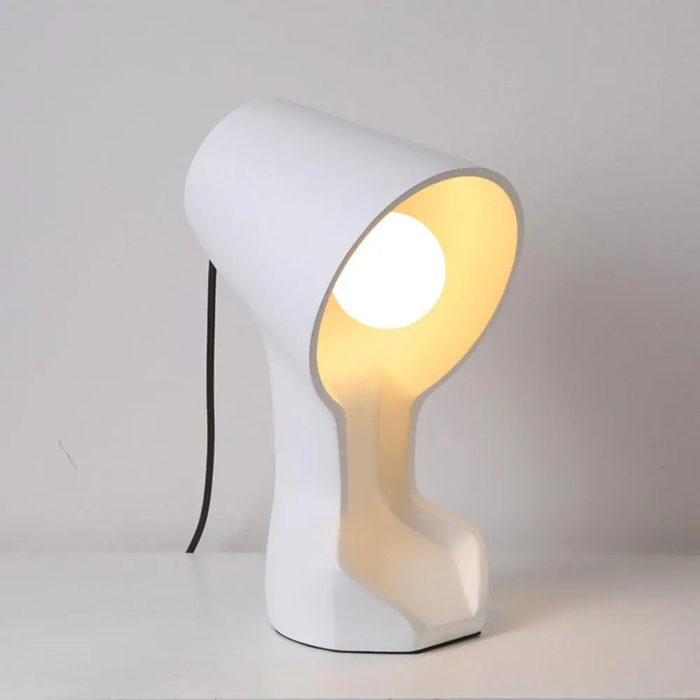 Audara-Creative Simple Macaron Resin Desk Light Cozy Romantic Bedroom Bedside Children's Room Desk Lamp Study Office Living Room Decorative Table Lamp Cafe Hotel Guest Room Farmhouse Lighting Fixture White Lacquer