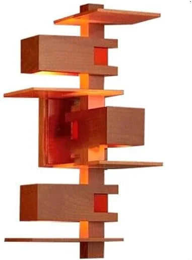 Audara-New Chinese Style Living Room Staircase Wall Lamp Villa Solid Wood Wall Lights Retro Wabi Sabi Style Headboard Sconces Japanese Style Living Room Corridor Decoration Mounted Lighting Fixture