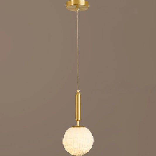 Audara-5-inch Diameter Crystal Pendant Light, Spherical Decorative Lamp, Bohemian Style, European Minimalist Style, Suitable for Bedrooms, Hotels, Entryways, Kitchen Islands, and Other Scenarios.