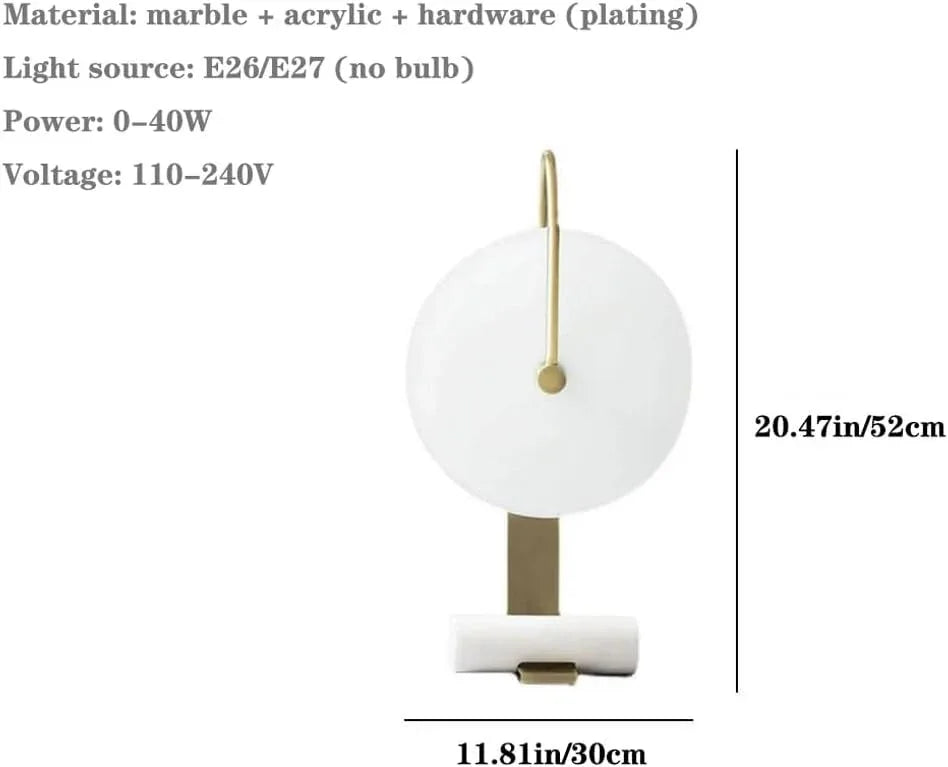 Audara-Scandinavian Simple Model House Designer Desk Light Creative High-end Marble Desk Lamp Mall Hotel Front Desk Showroom Lighting Fixture Bedroom Study Living Room Table Lamp