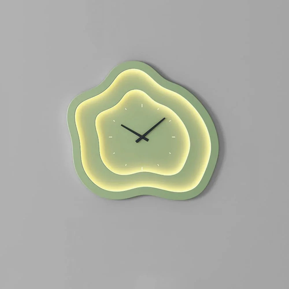 Audara-Modern Simple Clock Wall Lamp Children's Room Creative Background Wall Lights Cartoon Eye Protection Decorative Sconces Aisle Corridor Stairs Mounted Lighting Fixture