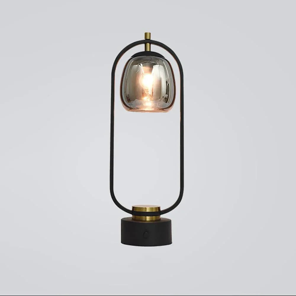 Audara-Classic Retro Bedroom Bedside Read Desk Light Creative Single Head Glass Metal Desk Lamp Living Room Study Work Table Lamp Apartment Hotel Office Model Home Lighting Fixture