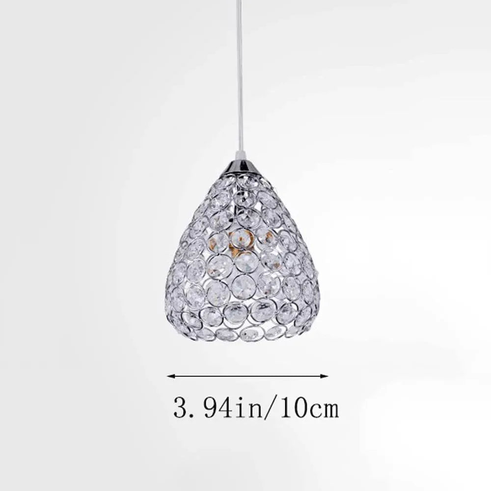 Audara-4-inch Crystal Pendant Light: A Small-Sized Decorative Light Fixture Suitable for Installation in Various Spaces. Easily Complements Bohemian, European, and Other Styles.